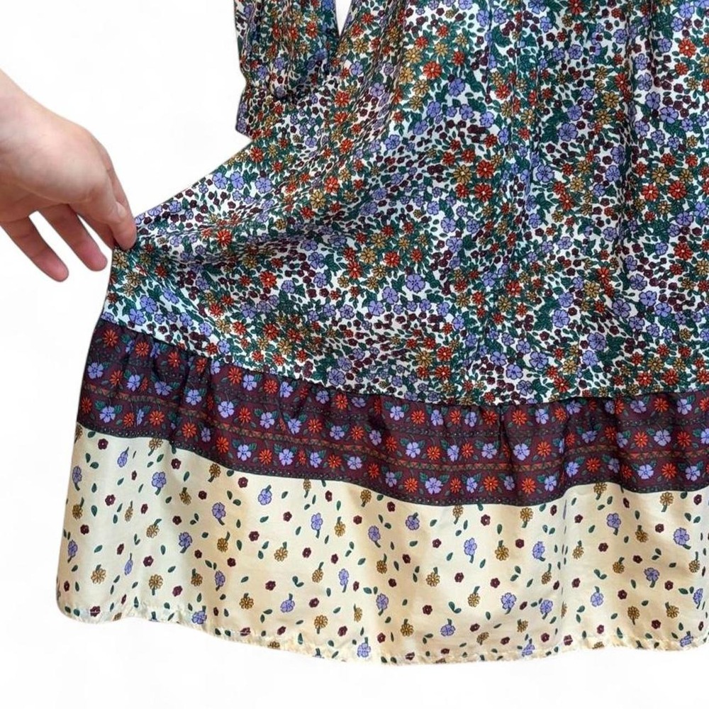 Vintage 70s Ditsy Floral Prairie Dress - Picture 5 of 8
